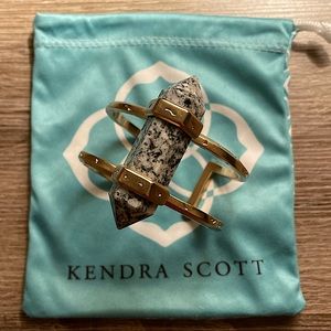 Kendra Scott Shelli Cuff Bracelet In Gray Granite